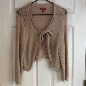 Tan crocheted cardigan